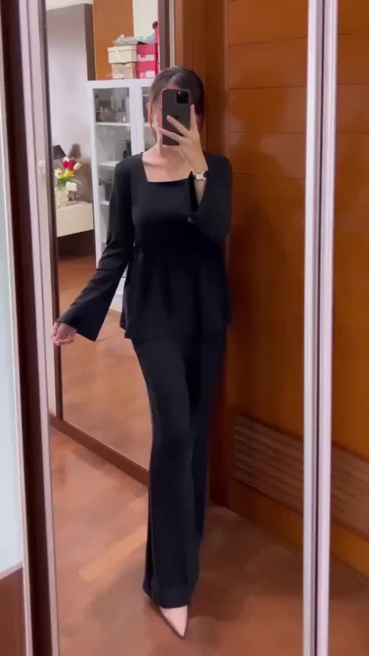 Baju Setelan Wanita Bundling Buy 1 Get 1 Paket Hemat Isi 2pcs Set Clara + Set Ketty Celana Panjang Cutbray setelan wanita Crinkle Airflow Remaja Atasan Karet Kulot Dewasa