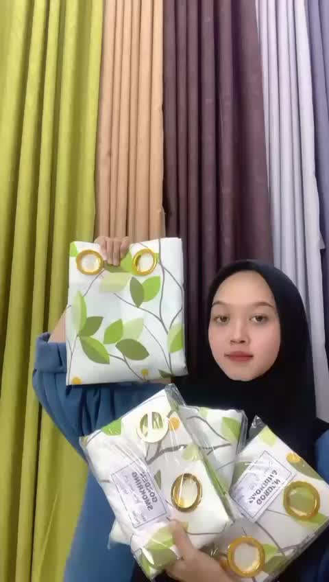 4PCS PAKET PROMO GORDEN SMOKRING JENDELA DAN PINTU MINIMALIS TINGGI 220 CM dan 200 CM 10 LUBANG CINCIN HORDENG TIRAI KATUN EMBOS POLOS