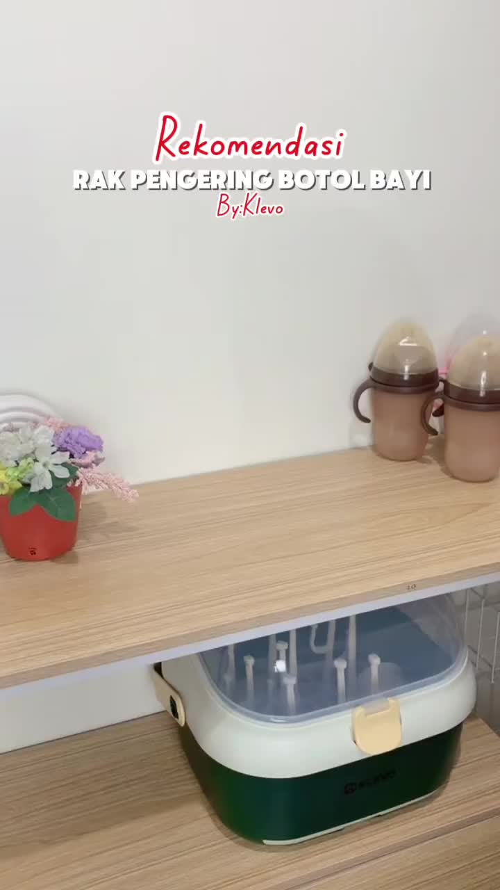 RAK PENGERING BOTOL BAYI dg Penutup Perlengkapan Anak Balita Serbaguna Bottle