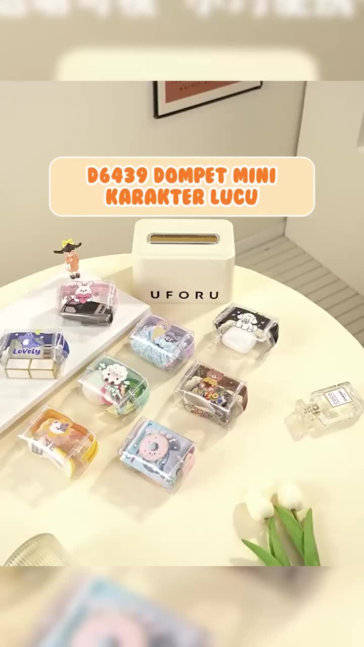 BISA COD D6439 Pouch Transparan Serbaguna / Dompet Koin Aesthetic Wanita