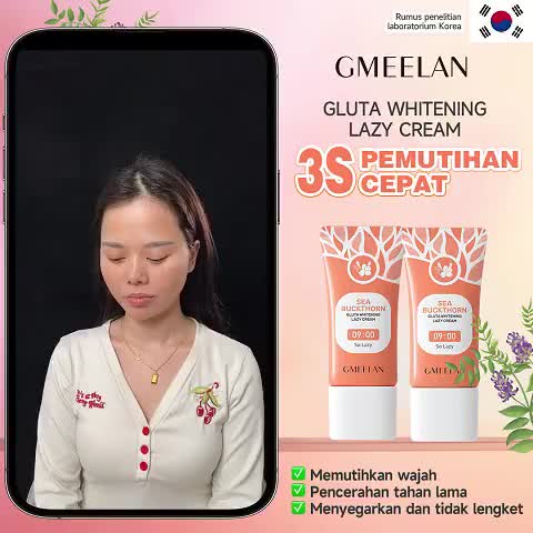 COD [BPOM] Gmeelan Gluta Whitening Lazy Cream , Sea Buckthron Gluta Whitening Memutihkan kulit