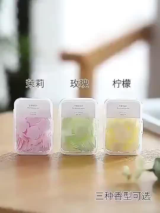 Sabun Kertas Mini Motif Bunga / Hand Soap Sabun Cuci Tangan Kertas Traveling Praktis 1 Kotak 30pc