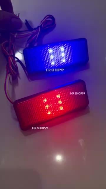 Lampu Stop Rem Led belakang Mata kucing Kotak 2mode kedip Lampu Spakboar belakang Dc 12v