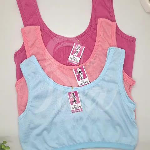 ( 3 PCS ) Miniset anak remaja polos ABG Usia 6-14 tahun / Tanktop Bra anak perempuan SD sampai SMP