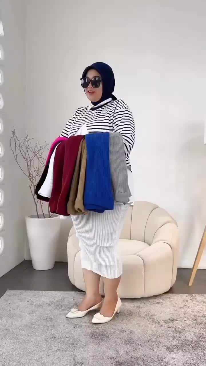 Rok Span Bahan Knit Premium dengan Karet Pinggang Elastis - Wanita Cantik Motif Polos - Nyaman, Hitam, Panjang, Tebal, Waist, Bawahan