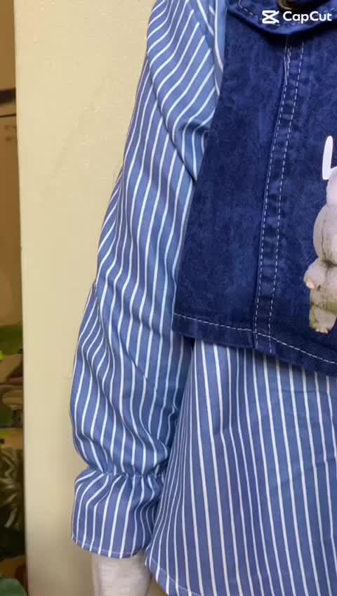 SETELAN FUJI SALUR LABUBU ROMPI JEANS ANAK PEREMPUAN USIA 3 - 12 TAHUN / SET JEANS CELANA CUTBRAY KOMBINASI MODEL TERBARU