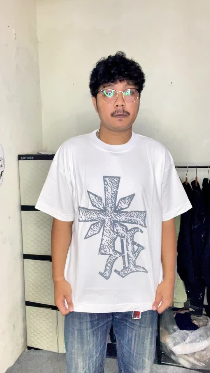 OVERSIZE BOXY TSHIRT KAOS SHINE BLACK ROUND Combed Pria Baju Distro