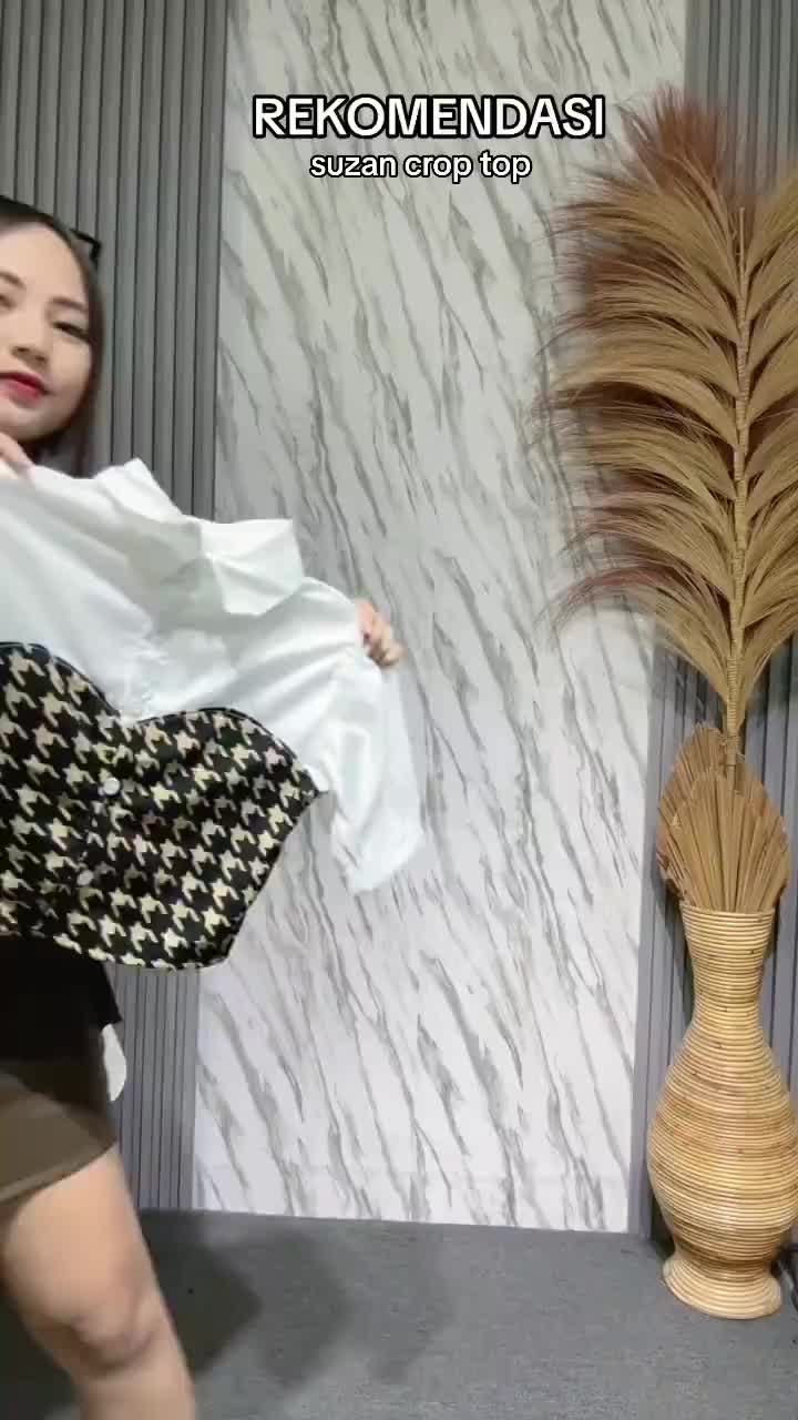 Dilli.id - Suzan Blouse Kemeja Mix Cotton / Suzan Top Blouse Motif Lengan Pendek