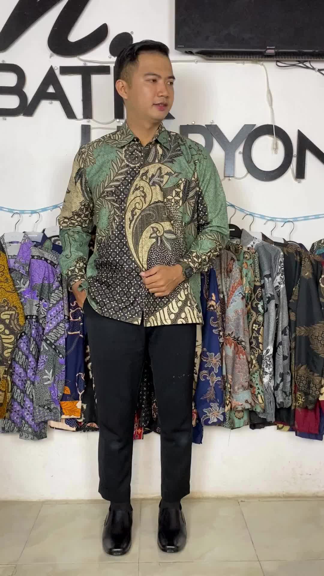 Baju Batik Pekalongan Pria Murah Asli Dewasa Lengan Panjang Terbaru Modern Mewah Kekinian Viral kerja kantor
