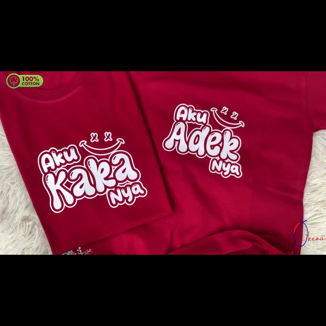 Baju Anak Pasangan Aku Kaka Ak Adek dan Abang nya Kaos Couple Laki dan Prempuan Katun Combed 24s