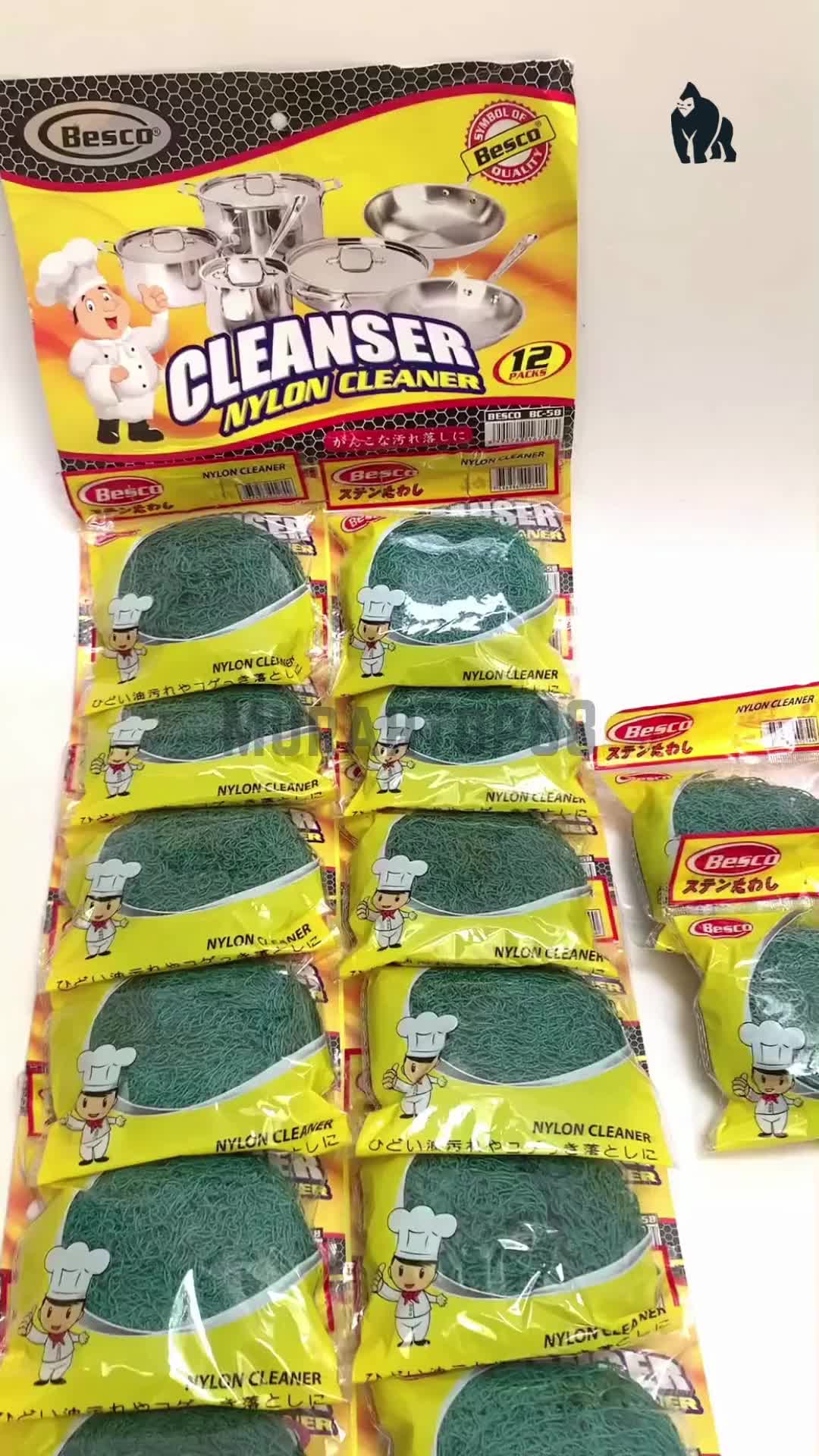 Sabut Jaring Hijau Cuci Piring / Serabut Jala Rajut Nylon Besco