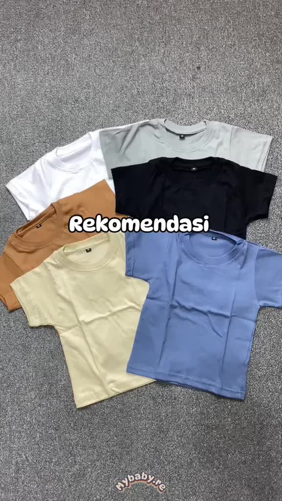 FERNCO Kaos Polos Anak Cotton Combed 30s Fashion