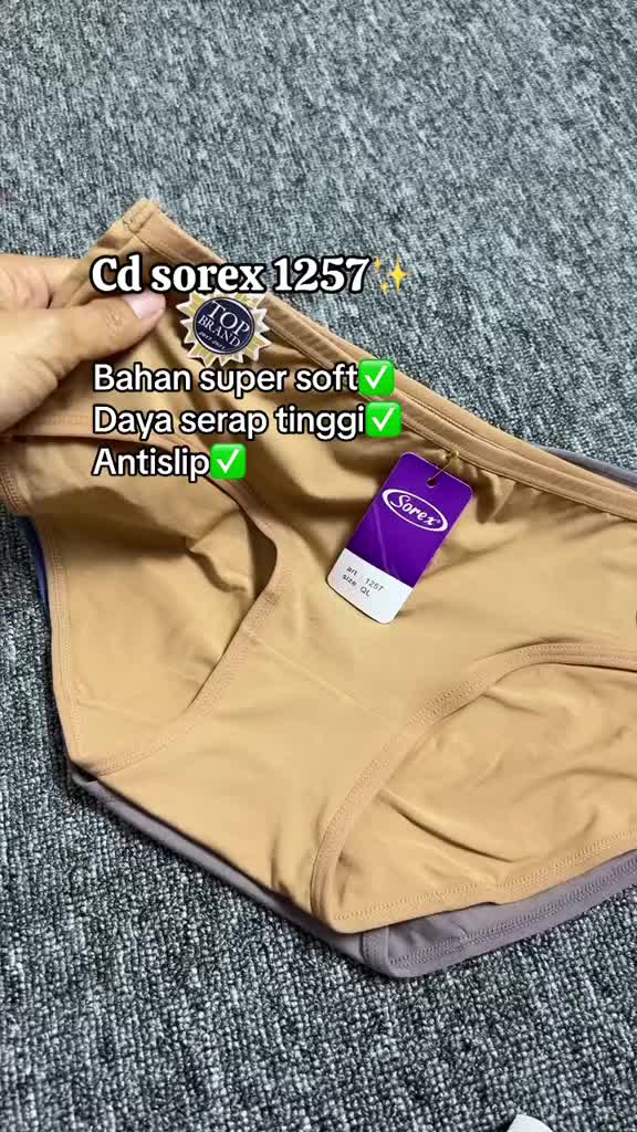 PROMO ISI 6, 3 PCS SOREX 1257 Celana Dalam Mini Super Soft / Setengah Lusin Sorex CD Basic Wanita