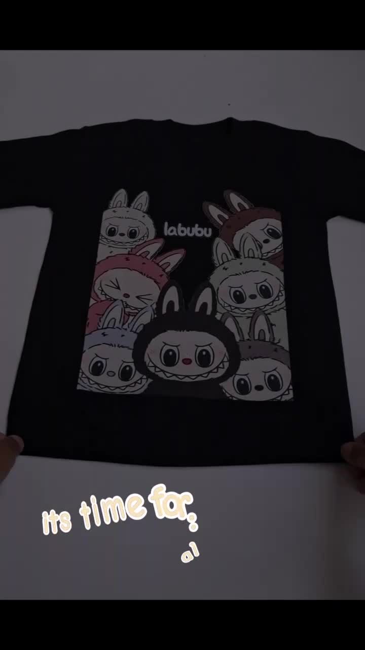 kaos anak laki laki / perempuan kartun usia 1-11th bahan combed 30s Gratis Nama atasan perempuan Katun Laki-Laki