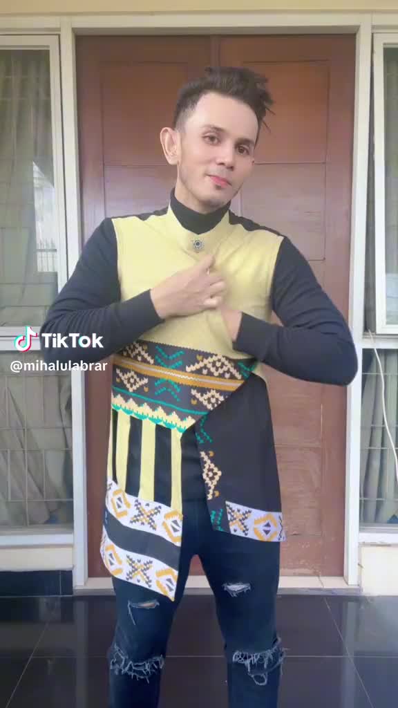 Vest Rompi Tanpa Lengan Motif Songket Kuning 0052 By MIhalul Abrar - Pria - unik