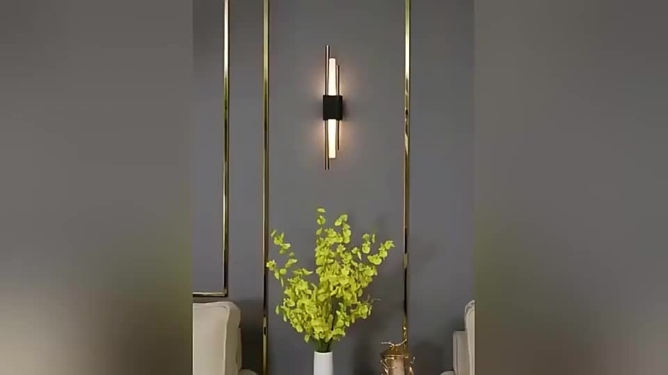 Nordic Modern Lampu Dinding Kamar Tidur 3warna Lampu Dinding Ruang Tamu 50cm Emas Lampu Dinding Minimalis