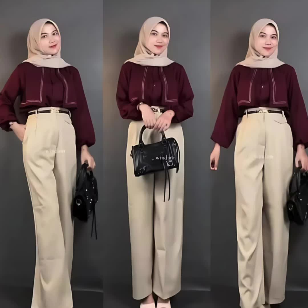 TRIANA BLOUSE SHAKILA LAYER ATASAN WANITA MUSLIM / ATASAN OOT HIJAB - LM64