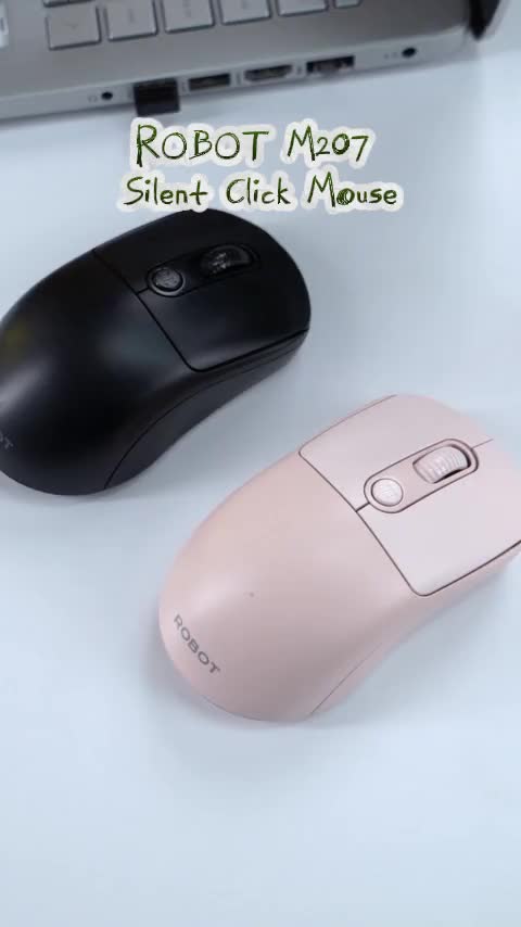 ROBOT M207 Mouse Wireless  Computer PC Laptop 2.4GHz Optical 1600DPI Tanpa Kabel Original - Garansi 1 Tahun [BISA COD]