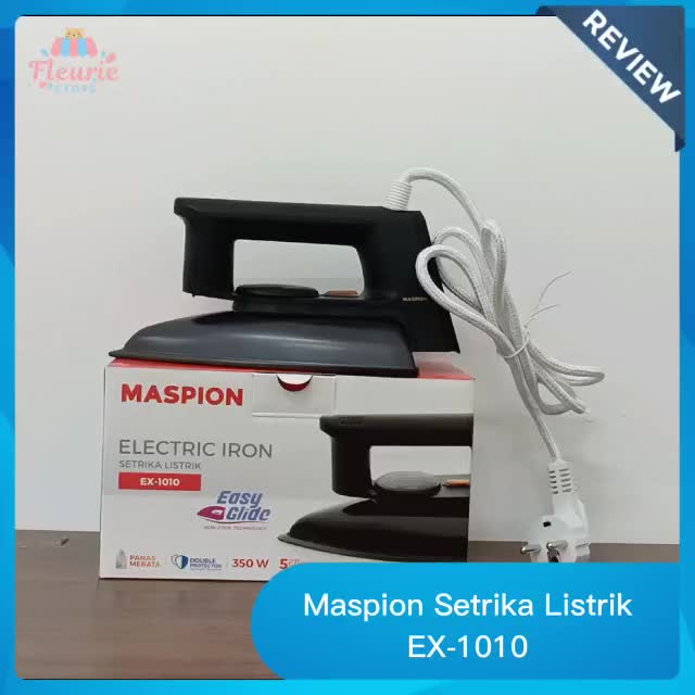 ENVIO - MASPION Setrika Listrik EX-1010 BB Hitam - Elektronik Rumah Tangga