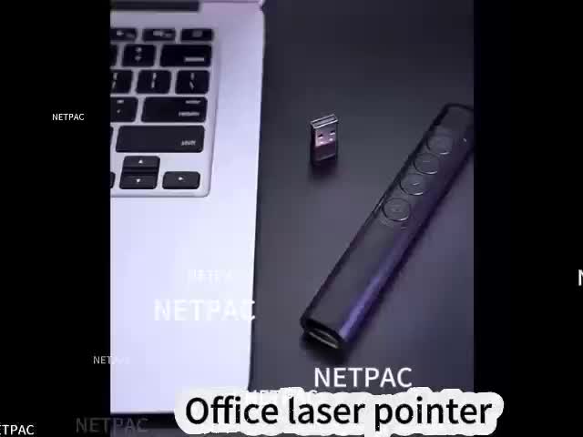 NETPAC Wireless Laser Pointer Presentasi Remote Control laser Pen Merah 200M USB Embedded Receiver