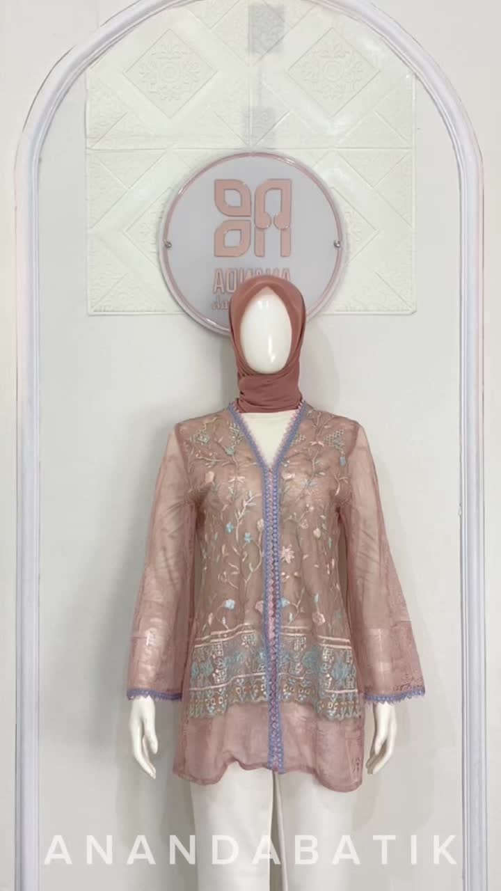 Ananda Outer Batari - Outer renda Tulle garden/ tulle malika  /kebaya modern wisuda Baju Dress