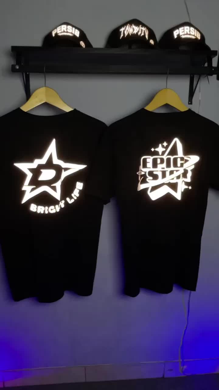 Binigue Baju Distro Pria  REFLEXTIF SILVER T shirt Kaos Pria Oversize T-shirt Tees Pria Wanita