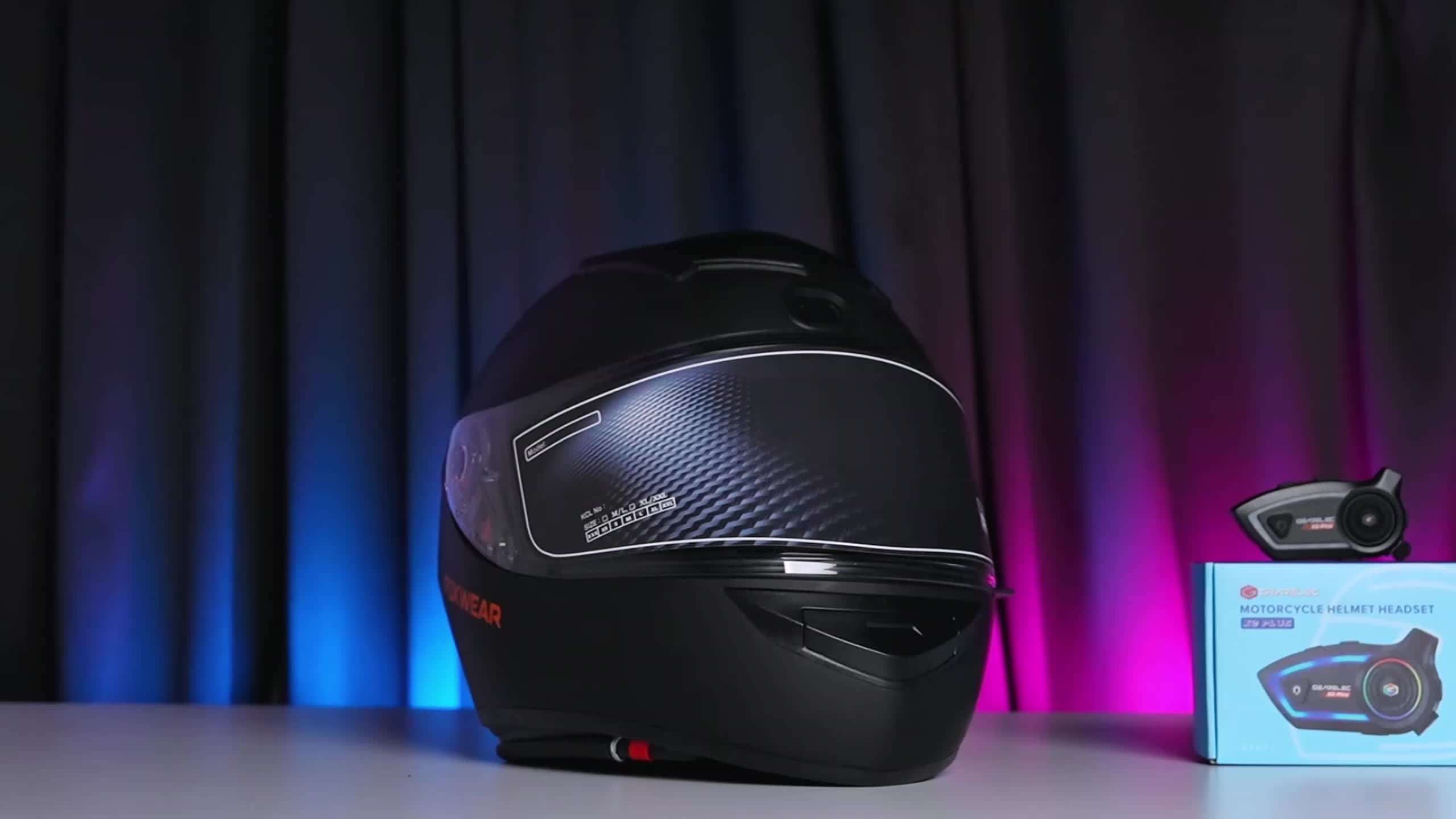 GEARELEC X2 Plus Helm Intercom Headset 2 Riders 50m intercom Support Music Sharing While In Intercom