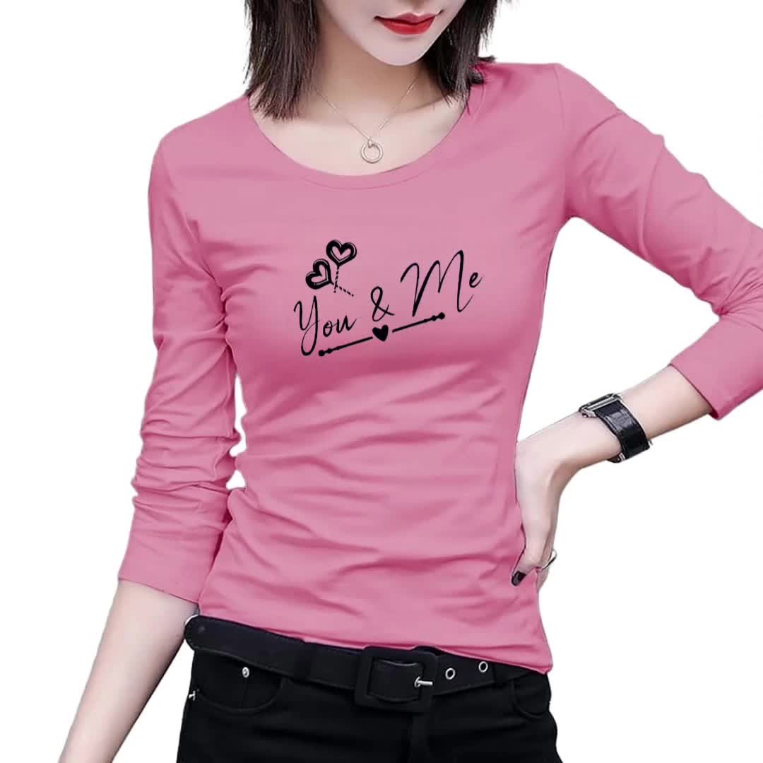 Kaos Atasan Wanita Baju Oblong Lengan Panjang - YOU ME Casual Cewek Spandex