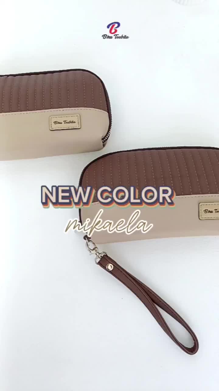Ummi Hijab Mikaela Pouch Wanita by Biru Tsabita Dompet  Uang Bahan Chocoly Bordir