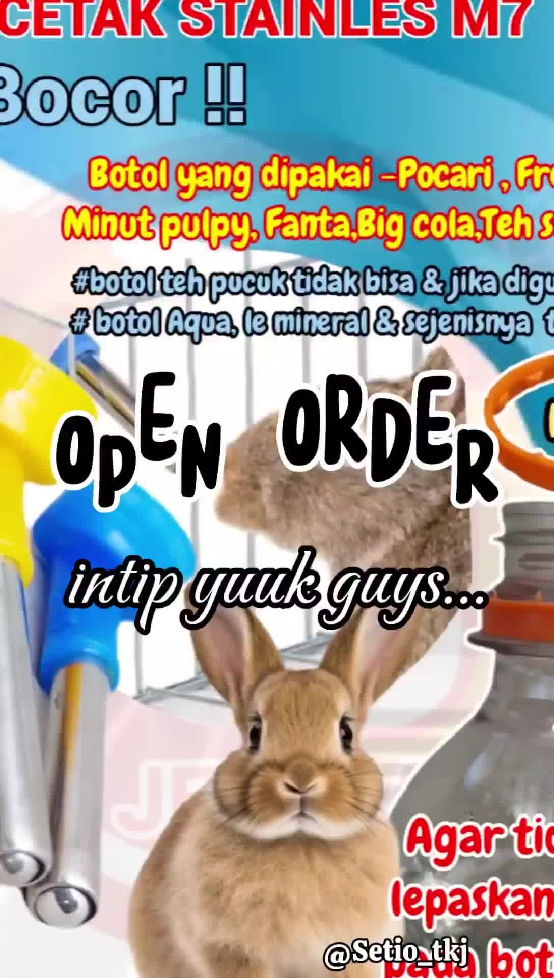 nipel kelinci cetak stainles M7 pipa stainles dot kelinci, nipple hewan untuk kelinci kucing hamster musang marmut Guinea termurah pusat grosir