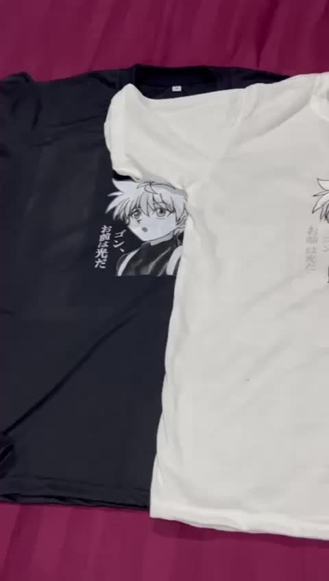 Kaos Baju Oblong Distro Unisex Pria Wanita Anime Hunter x Hunter Kilua Lengan Pendek Oversize