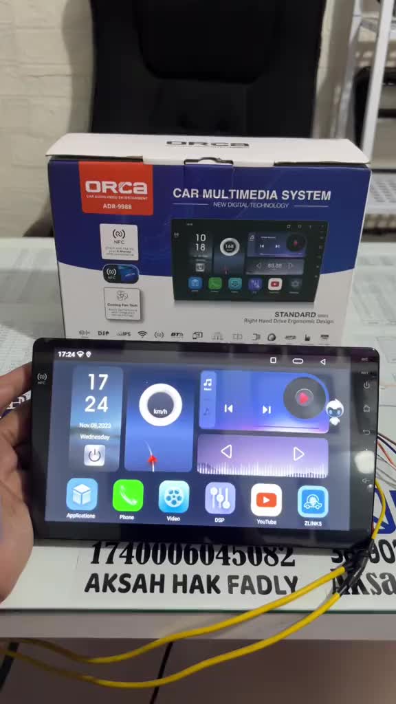 Head Unit Android ORCA ADR-9988 Standard NFC Series 4+128GB