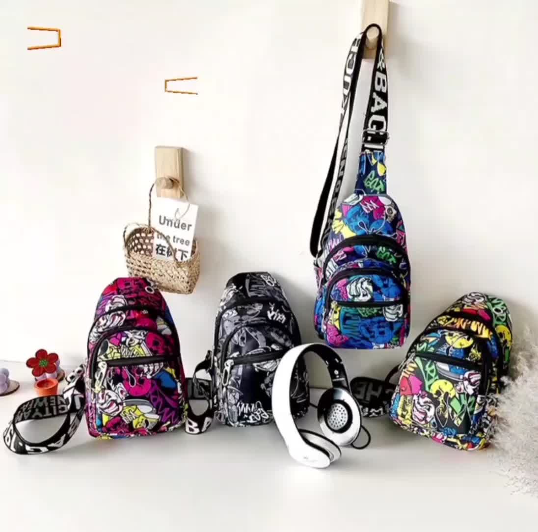 TAS SELEMPANG ANAK MOTIF GRAFITI/ SLING BAG ANAK MOTIF GRAFITI Fashion