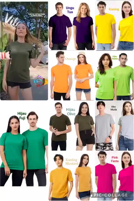 Kaos Polos Pendek Combed 30s warna Pink Fanta - Kaos Oblong Polos Soft Katun Combed 30s - Kaos Pink Tua Combed 30s