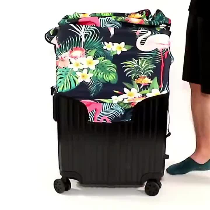 Javaramic Sarung Penutup Koper Traveling Elastis / Elastic Luggage Cover / Sarung Koper Motif Anti Debu Anti Gores