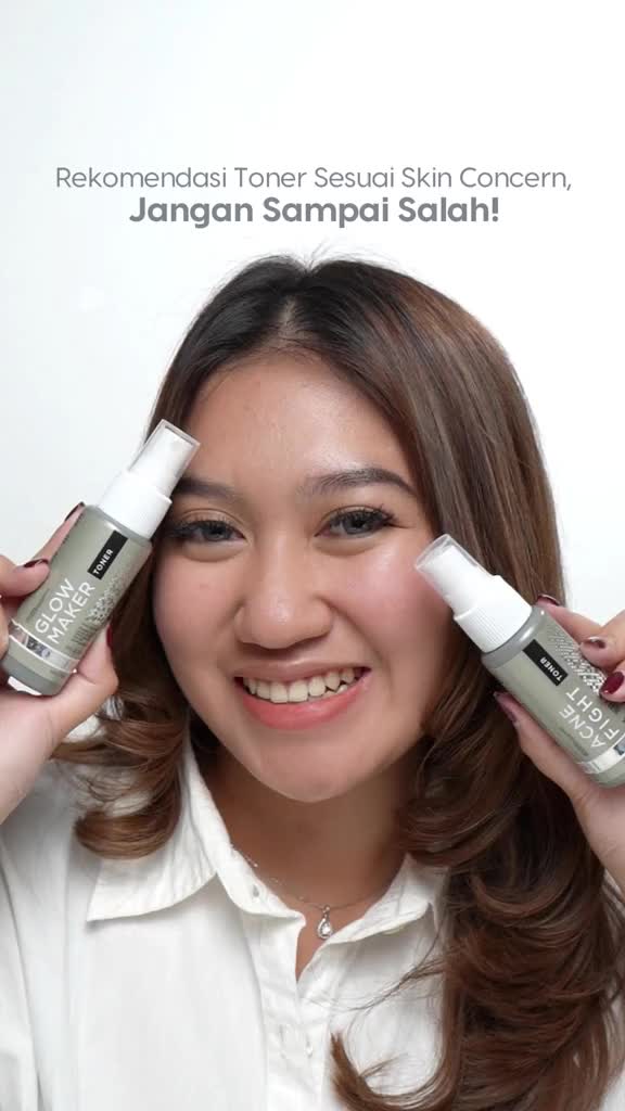 MS GLOW - TONER ACNE FIGHT & TONER GLOWING FOR EXFOLIASI - 60 ML wajah normal perawatan jerawat mencerahkan sejuta soothing