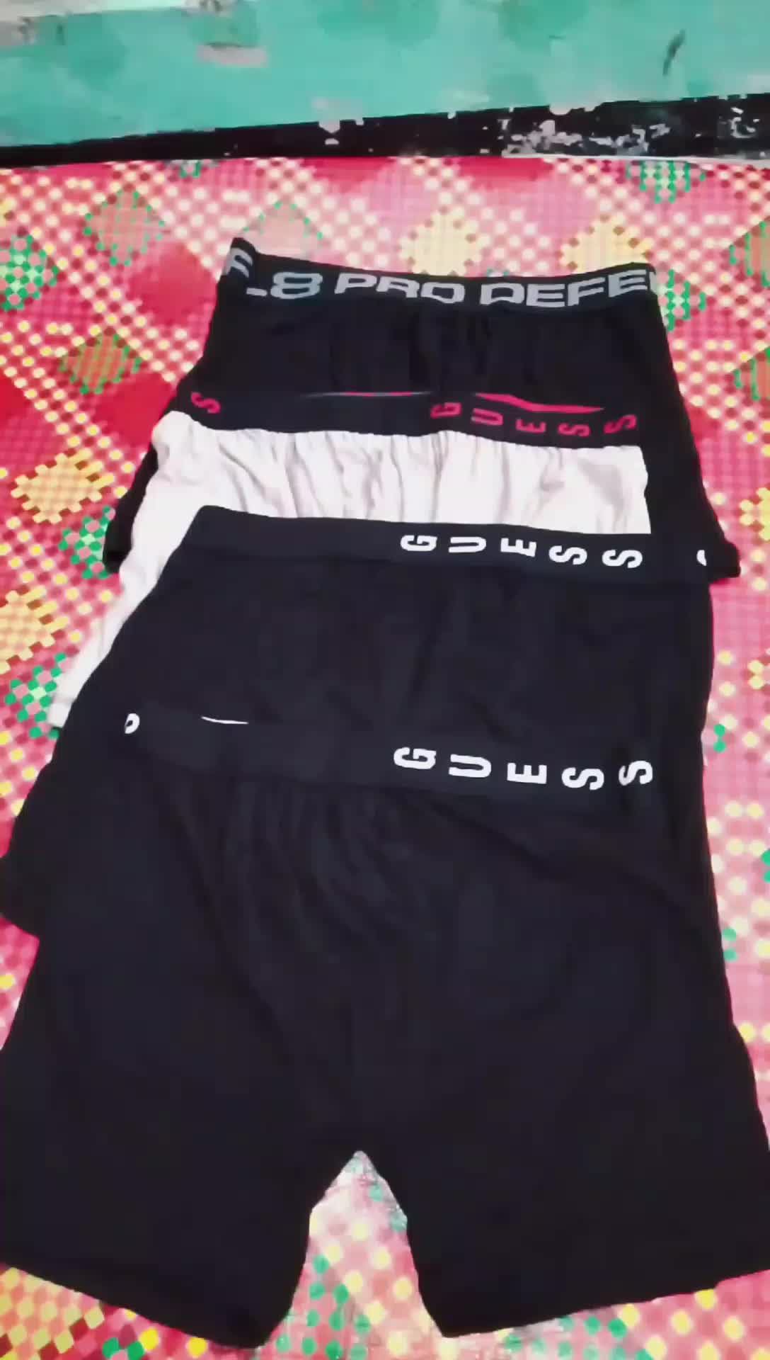 Paket Celana Boxer Pria Dewasa Hitam Katun Lembut Segi Remaja Walid Basic Spandex XXL - 6 Pcs NyamanBox