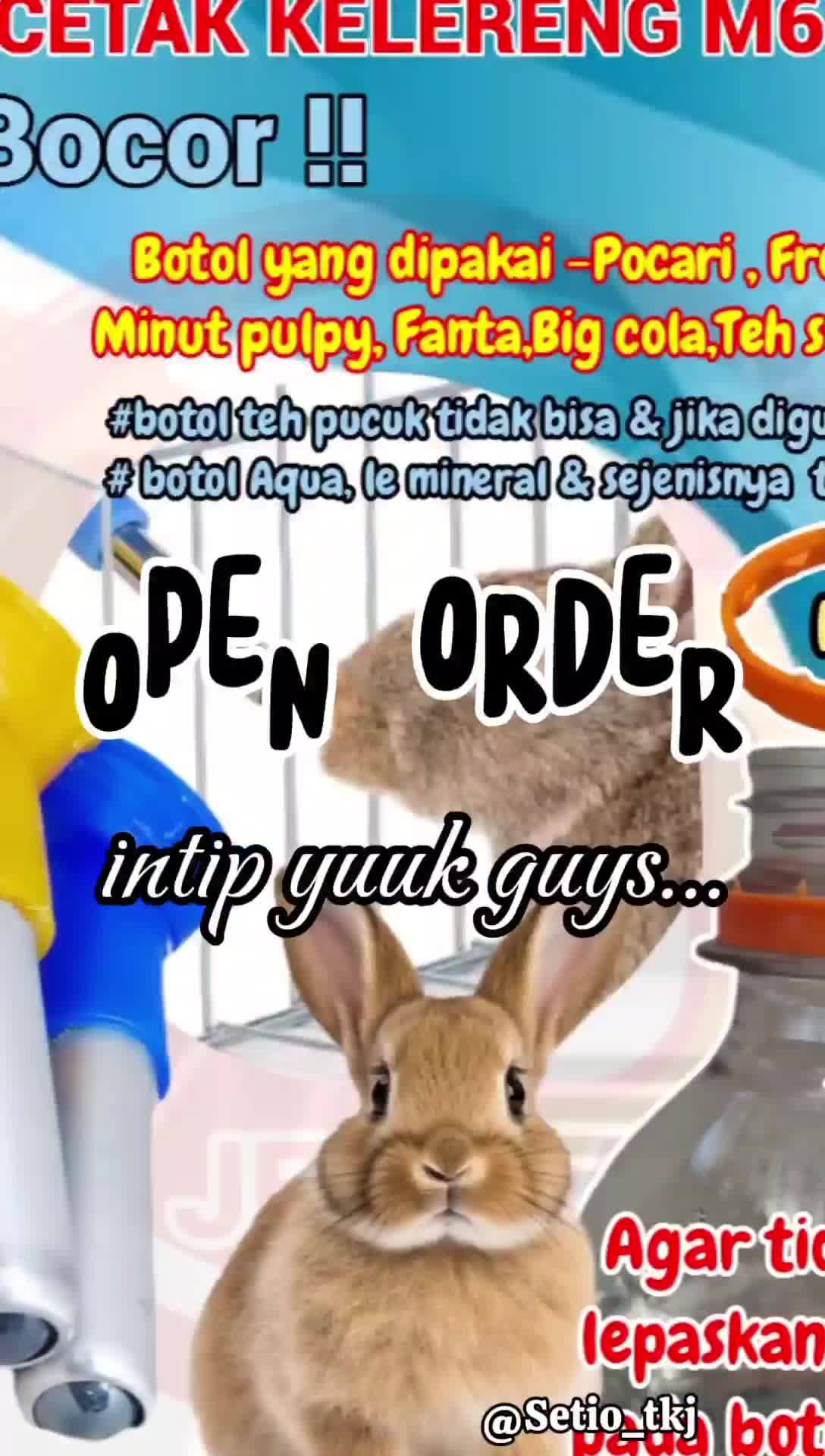 nipel kelinci cetak kelereng M6 pipa tebal dot kelinci, nipple hewan untuk kelinci kucing hamster musang marmut Guinea termurah pusat grosir