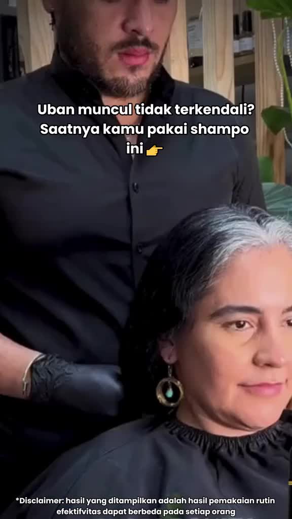 Leeva Shampoo Penghitam Rambut Uban Herbal dengan Ekstrak Urang-aring sampo Perawatan Haircare