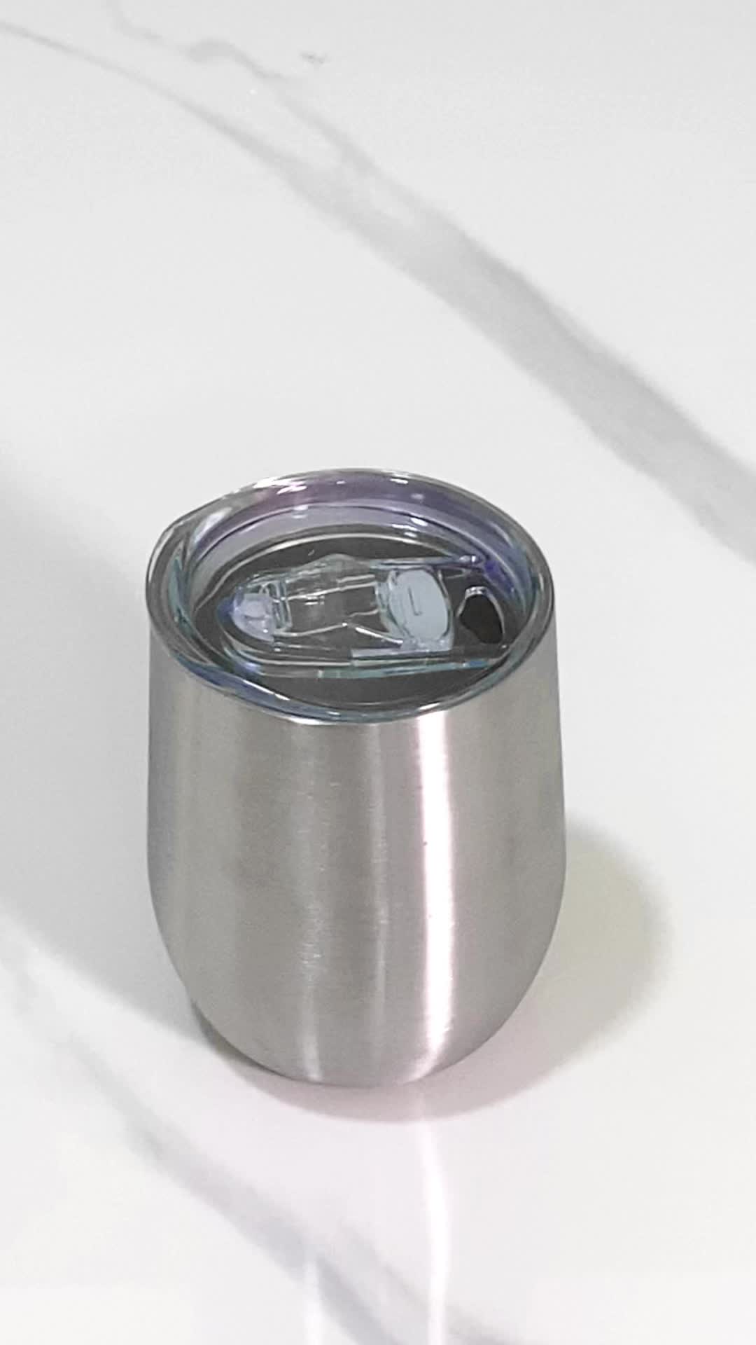Coffee Stainless Mug Egg Shaped Cupapi Custom Gelas Kopi Laser Grafir Souvenir/Promosi Cetak Nama/Logo/Karakter