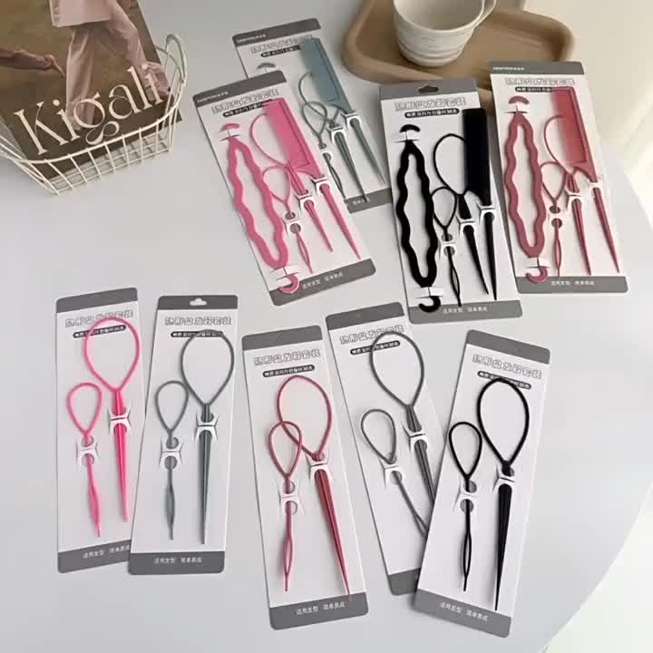 Set Sisir Styling / Set Sisir 4 in 1 / Alat Styling Sanggul dan Kepang / Set Alat Penata Rambut / Hair Styling Set