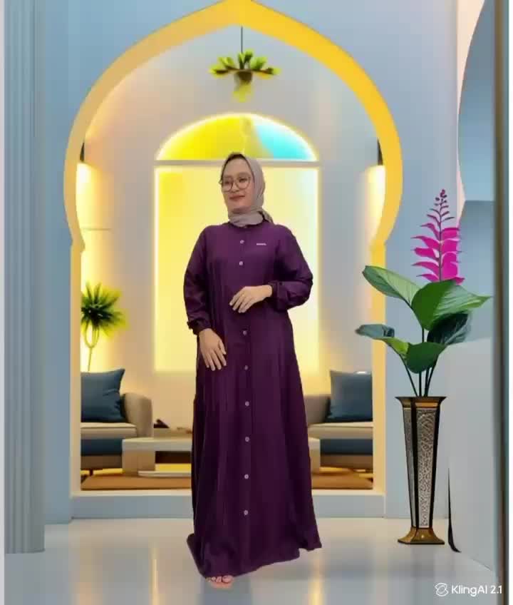 Gamis Wanita Polos Simple Kekinian Rayon Twill Hana Dress Muslim Dewasa Remaja Pesta Maxi Kondangan Mewah Nyaman