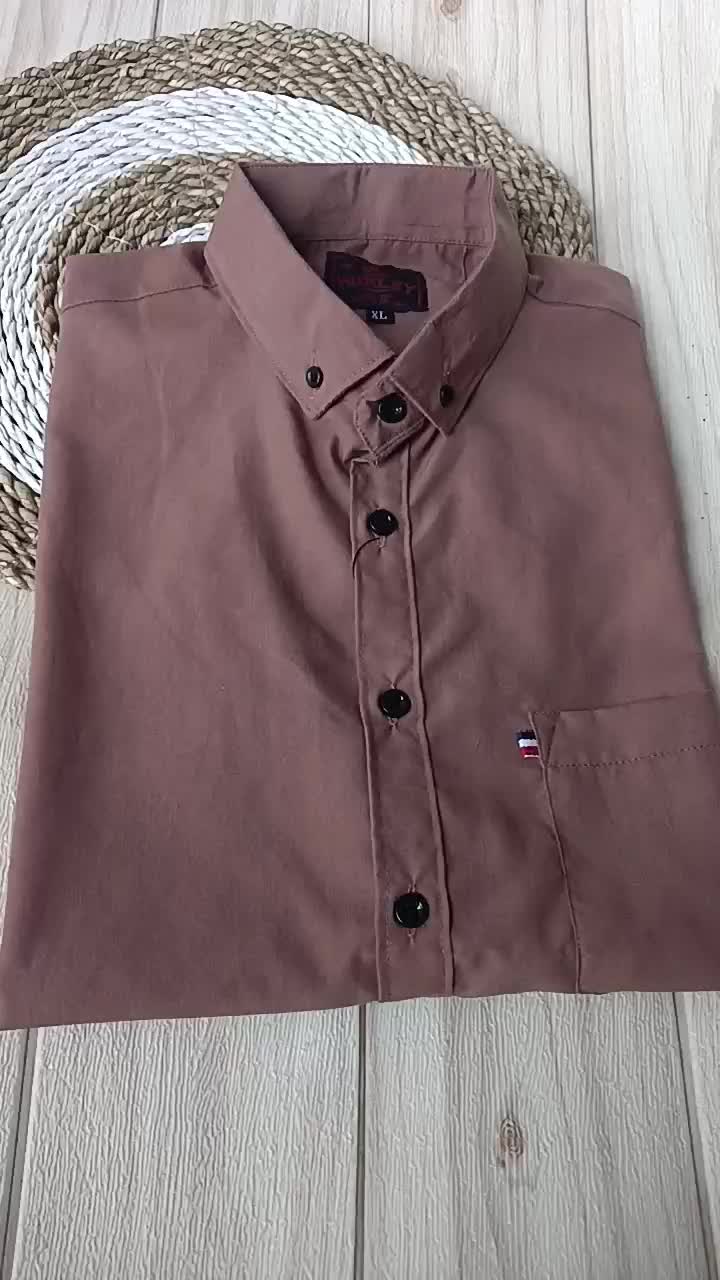 Kemeja Polos Coklat Milo Kemeja Polos Pria Warna Millo Kemeja Polos Milo Panjang  Kain Katun Baju Slimfit Casual Kerja Cowok