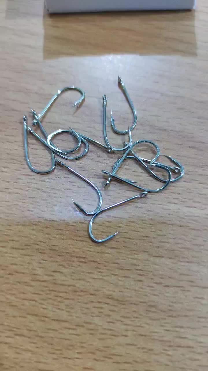 Kail/Hook Kotak Swan 6200N Bait Holder Hook Gagang panjang Nickle Putih Mengkilap Exrta Barbed/Ruit Jig no 1-12