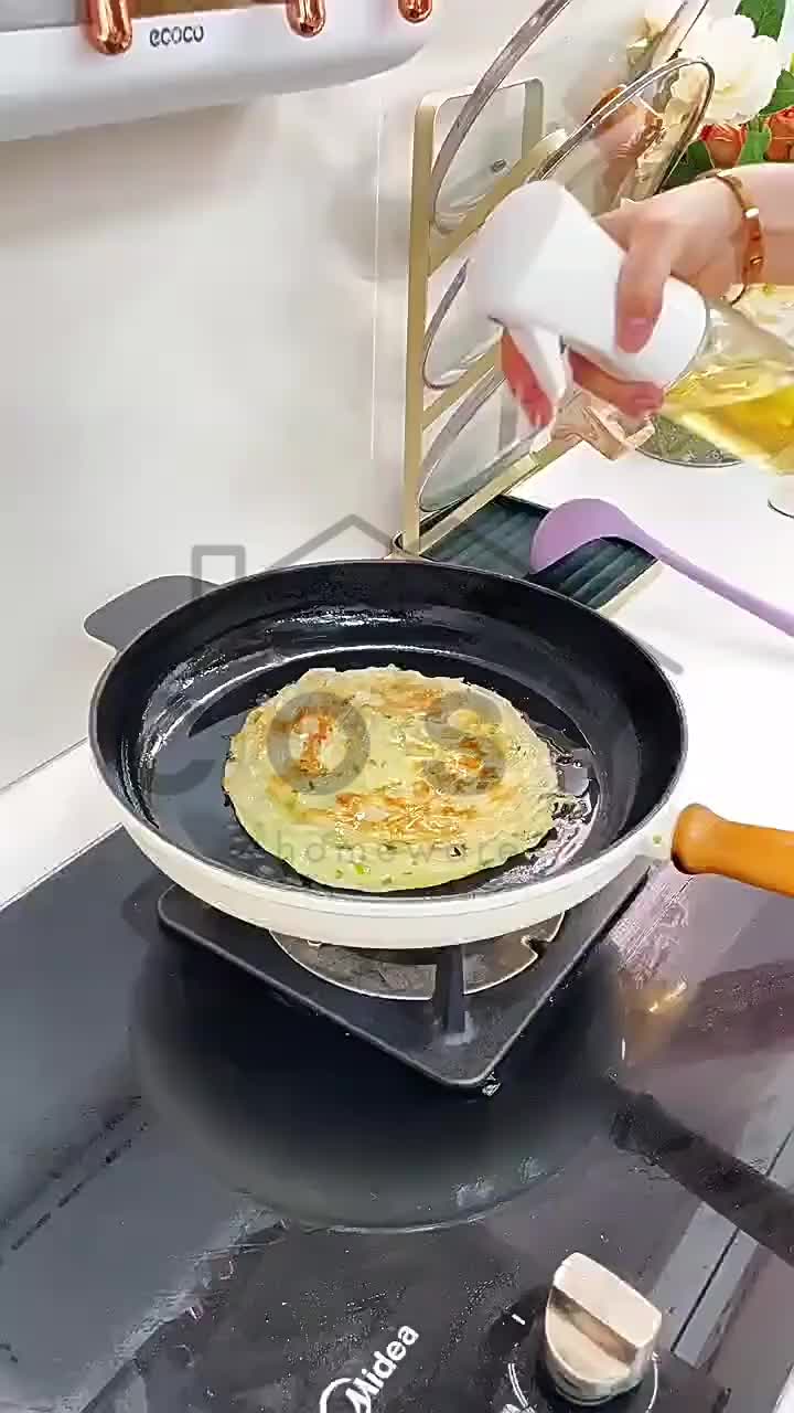 COSY Botol Kaca Spray Minyak Goreng 220ml Botol Semprot Tekanan Tinggi / Bottle Kecap Asin Dapur Semprot Olive Oil Spray Transparan Serbaguna Food Hitam
