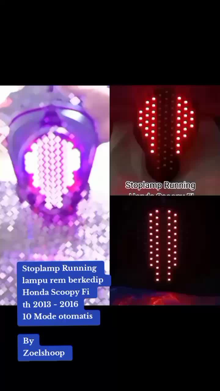 Paket Stoplamp Running Scoopy Fi  2013 - 2016 + Sein depan belakang berkedip otomatis wajib DC
