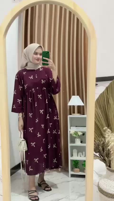 PAKET BOUNDLING 100 RIBU DAPAT 2 PCS Midi Dress Miranda Jumbo Lengan 3/4 Busui Frenly PART 2