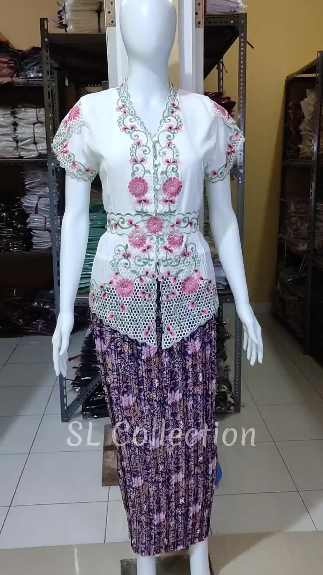 Atasan Kebaya Bordir Modern Elegan Mewah Bahan Silk Premium Lengan 3/4 Dan Pendek Aneka Warna Terbaru | Kabaya Wanita Dewasa Acara Pesta Kondangan Tunangan Lamaran Akad Nikah Wisuda Moderen Cantik Kekinian Fiora
