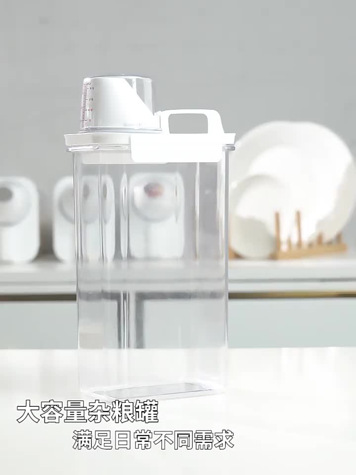 Tempat Detergen Bubuk Botol Sabun Cair Botol Detergen Cair Laundry Toples Kedap Udara  Wadah Serbaguna