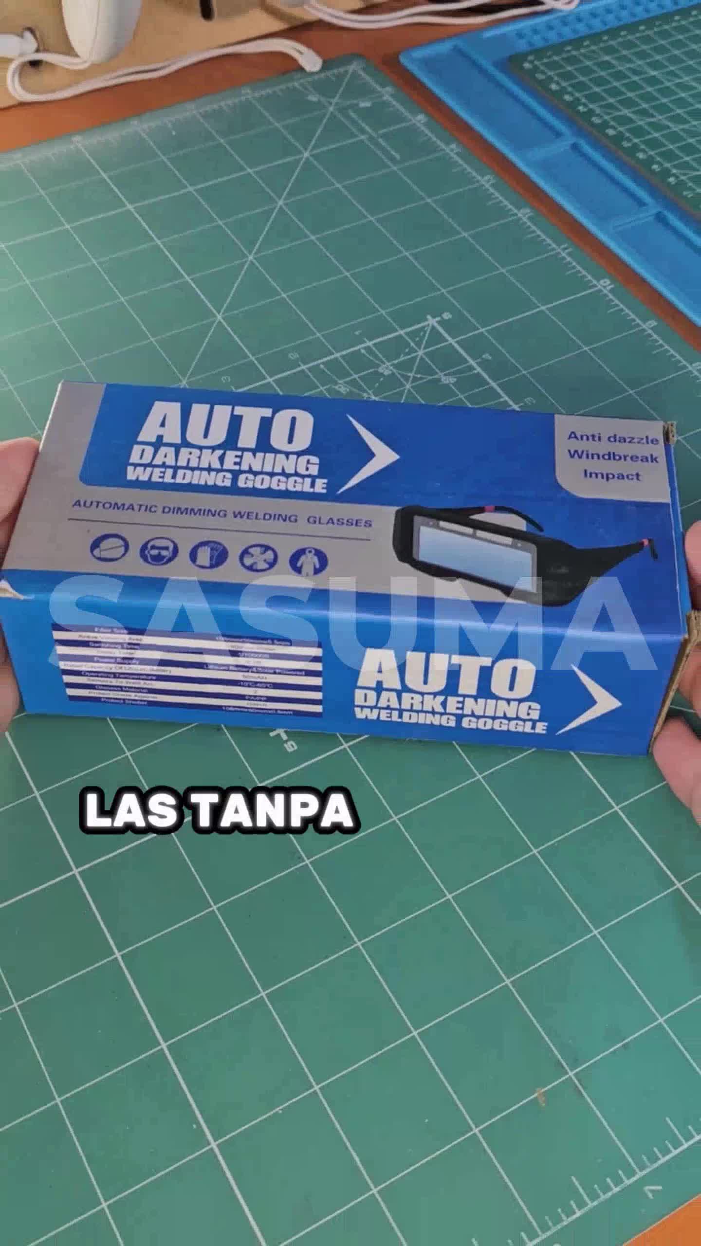 SASUMA Kacamata Tukang Las Anti Silau Solar Kacamata Las Otomatis Kacamata Welding Glasses Auto Darkness